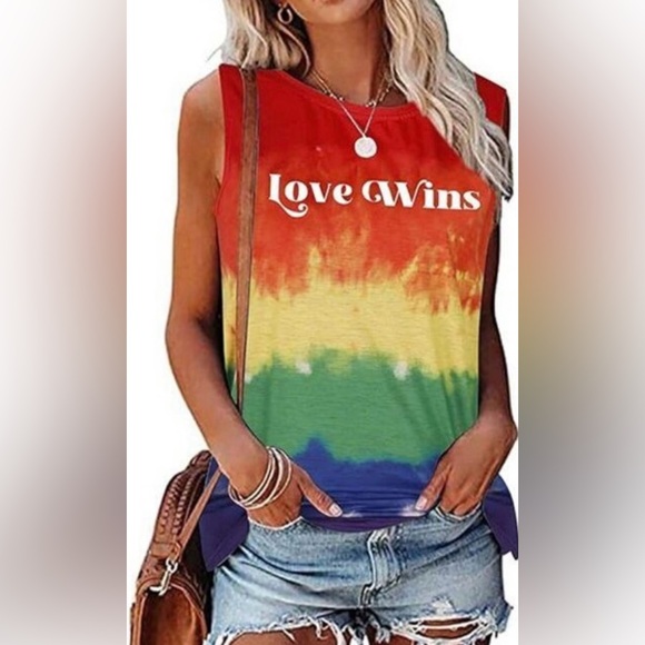 Tops - 🔥🆕🔥Love Wins Rainbow Tank Top